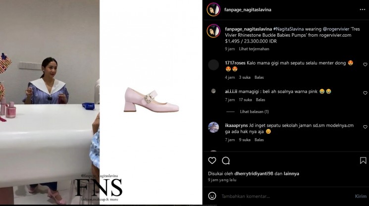 Sepatu Nagita Slavina (instagram)