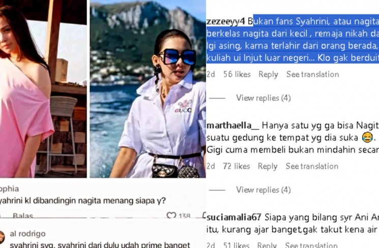 Netizen ungkit sumber kekayaan Nagita Slavina vs Syahrini