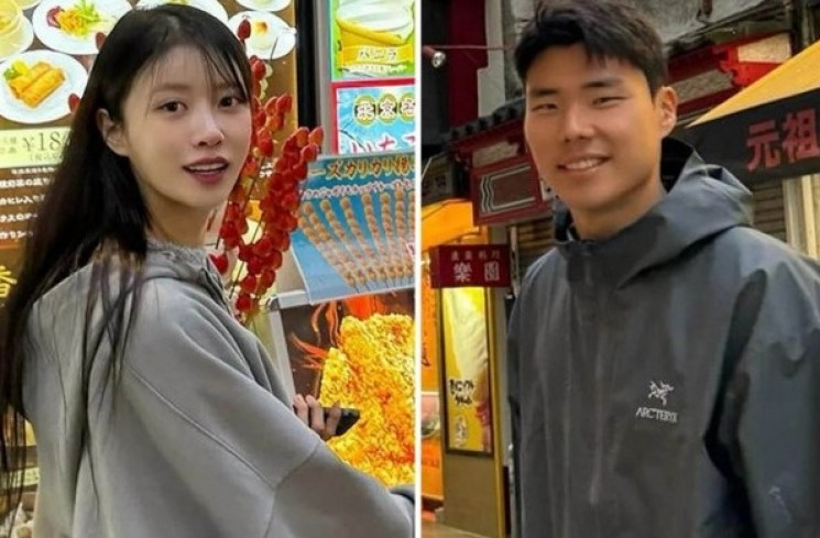 Mijoo LOVELYZ & Pesepak Bola Song Bum Keun. (instagram)