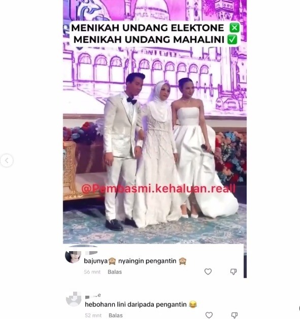 Mahalini nyanyi di acara Nikahan (instagram)