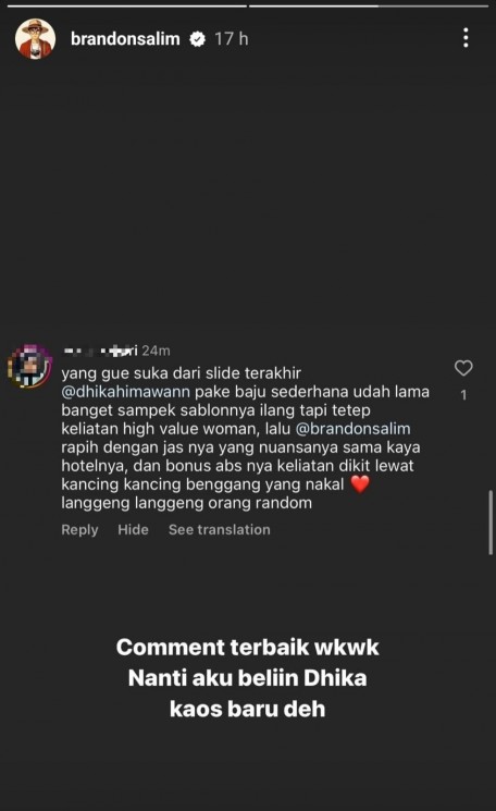 Brandon Salim dan kekasih (Instagram/@brandonsalim)