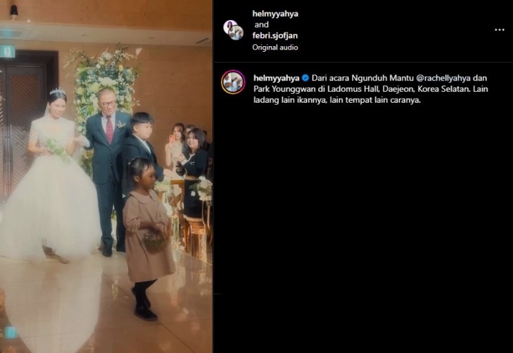 Acara Ngunduh Mantu Putri Helmy Yahya (Instagram/@helmyyahya)