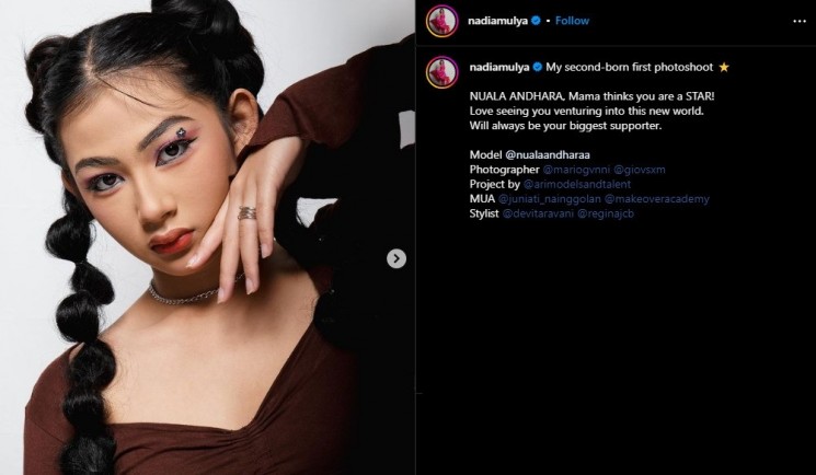 Pemotretan Nuala Putri Nadia Mulya (Instagram/@nadiamulya)