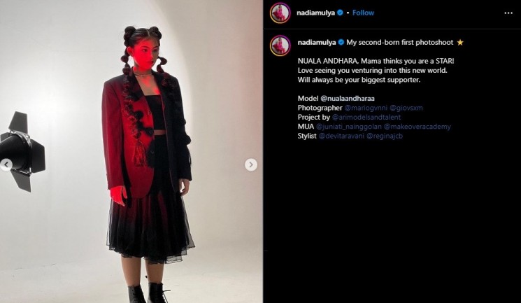 Pemotretan Nuala Putri Nadia Mulya (Instagram/@nadiamulya)