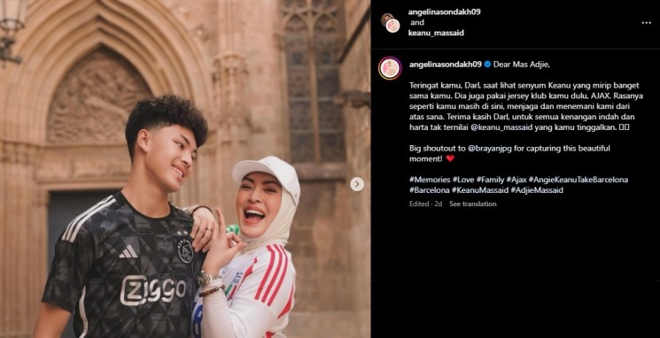 Angelina Sondakh dan Keanu Massaid (Instagram/@angelinasondakh09)