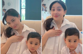 Senyum Gemas Rayyanza dan Nagita Slavina Viral Ikuti Kim Seon Ho Smile Challenge, Bikin Netizen Terpikat