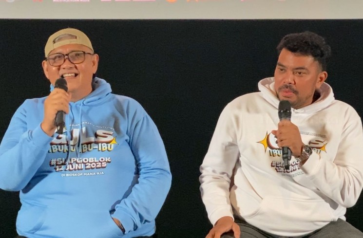 Suasana jumpa pers usai penayangan perdana film GJLS: Ibuku Ibu-Ibu di XXI Senayan City, Jakarta, Selasa, 3 Juni 2025. [Matamata.com/Adiyoga]