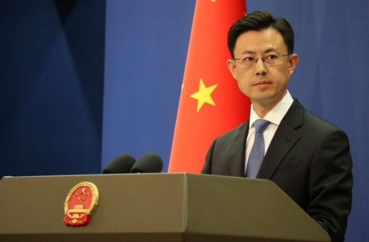Juru Bicara Kementerian Luar Negeri China Guo Jiakun dalam konferensi pers pada Senin (16/6). (ANTARA/Desca Lidya Natalia)
