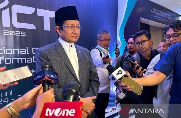 Menteri Agama Nasaruddin Umar . ANTARA/Rio Feisal/pri.
