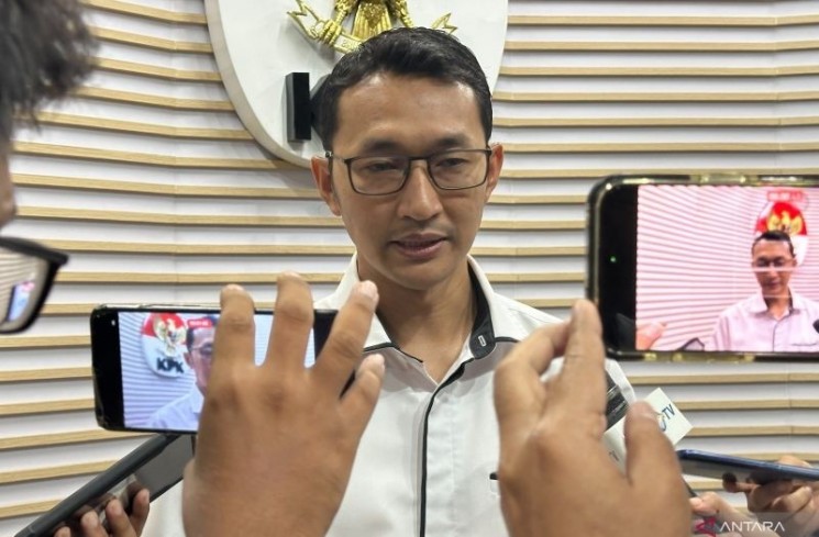 Juru Bicara Komisi Pemberantasan Korupsi Budi Prasetyo (ANTARA/Rio Feisal)
