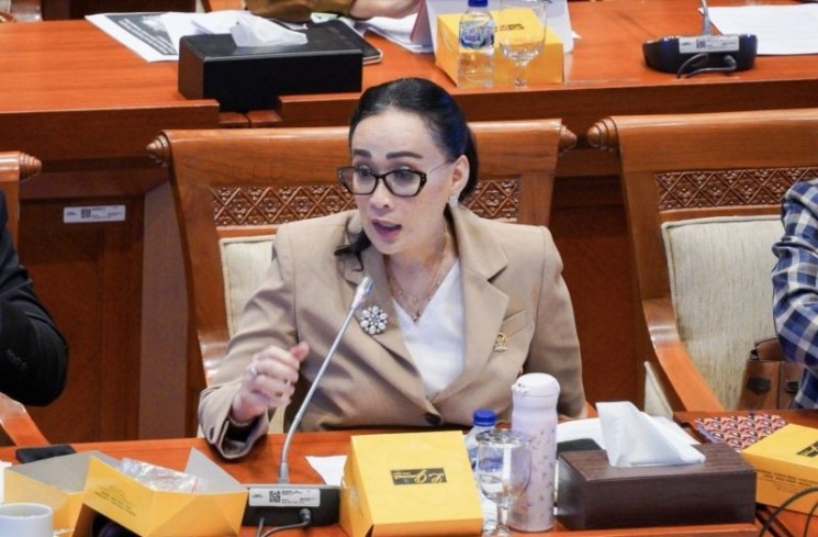 Anggota DPR RI Amelia Anggraini di kompleks parlemen, Jakarta. (ANTARA/HO-DPR)
