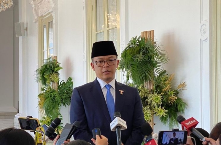 Menteri Luar Negeri Sugiono memberikan keterangan pers di Istana Merdeka Jakarta, Selasa (29/7/2025). ANTARA/Cahya Sari
