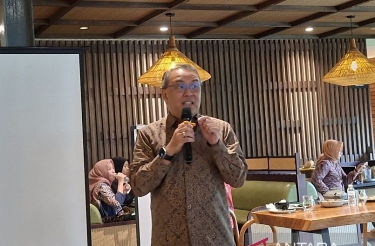 Kepala Departemen Kebijakan Sistem Pembayaran BI Dicky Kartikoyono di Jakarta, Selasa (12/8/2025). (ANTARA/Indra Arief Pribadi)
