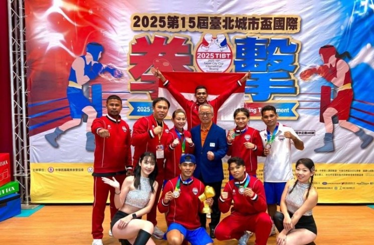 Petinju Perbati yang berhasil mempersembahkan emas untuk kontingen Indonesia ajang Taipei City Cup International Boxing Tournament 2025. (ANTARA/HO-Perbati)
