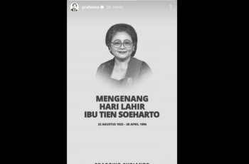 Prabowo Kenang Hari Lahir Ibu Tien Soeharto Lewat Unggahan Instagram