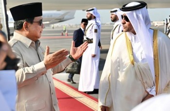 Prabowo Tiba di Doha, Tegaskan Solidaritas Indonesia untuk Qatar
