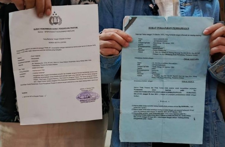Laporan Polisi dari Selebgram Alnaura. (ist)