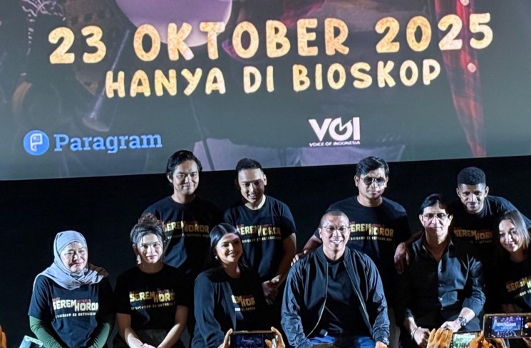 Sara Fajira dan Para Pemain Film 'Maju Serem Mundur Horor. (ist)