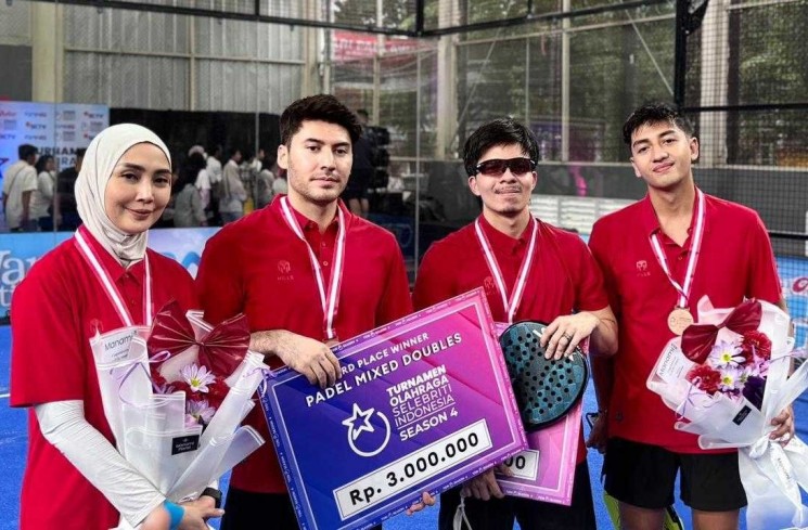 Atta Halilintar dan lainnya di GOR UNJ. (ist)