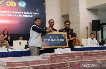 Bareskrim Polri Serahkan Rp58,1 Miliar Aset Judi Online ke Negara