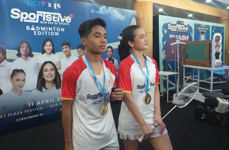 Betrand Putra Onsu dan Rara Sudirman. (mia)