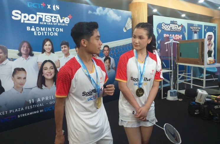 Betrand Putra Onsu dan Rara Sudirman. (mia)