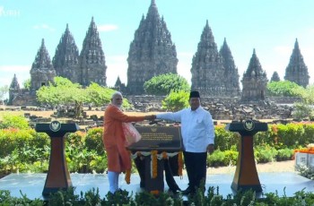 Sambut PM Modi di Prambanan, Prabowo Sebut Relief Ramayana Bukti Kedekatan RI-India