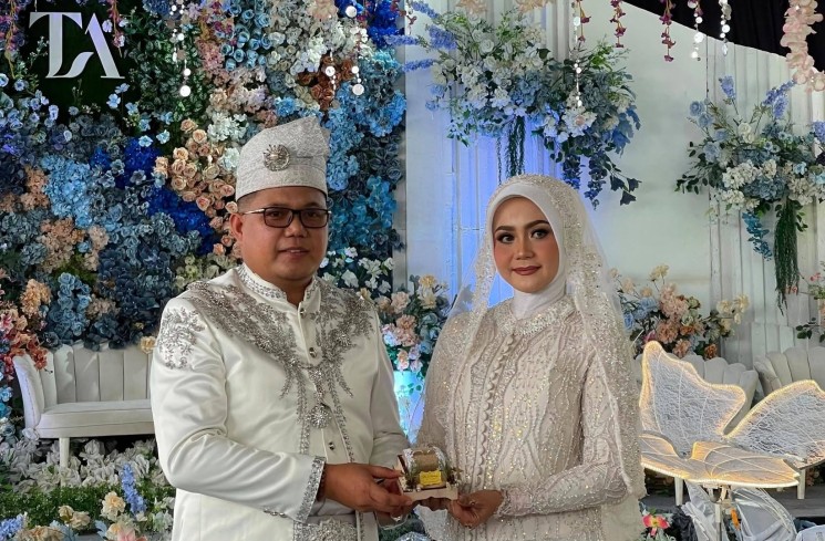 Pernikahan Andrigo Indra Kurniawan dan Tengku Titin Indrasari. (ist)