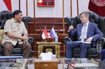 Kerja Sama Pertahanan Indonesia Rusia: Menhan Sjafrie Bahas Latihan Bersama Dubes Tolchenov