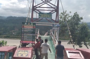 TNI Rampungkan Pembangunan Jembatan Gantung di Aceh Tenggara Pascabencana