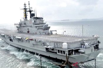 Kapal Induk ITS Giuseppe Garibaldi Bakal Meriahkan Parade Kapal Perang di Teluk Jakarta