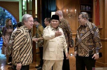 Isi Pertemuan Presiden Prabowo dan Sekjen PBB Antnio Guterres di Hambalang